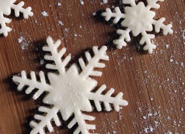 fiocco di neve pasta di zucchero, fiocco di neve fondente