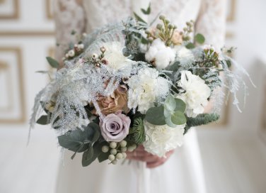bouquet da sposa, fiori invernali, matrimonio, inverno