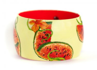 come decorare bracciali legno, decoupage legno