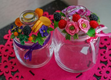 decorare vasetti vetro, decorare barattoli vetro