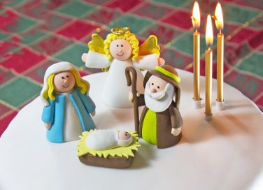 torte natale pasta di zucchero, decorazioni natale pasta di zucchero