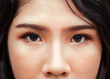 trucco, occhi a mandorla, viso