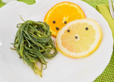 agretti, limone, contorno
