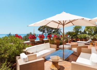 terrazzo, mare, arredamento