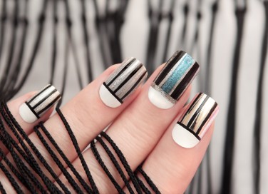 nail art, righe, decorazione unghie