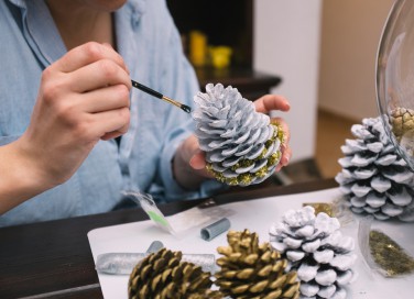 pigne natalizie, pigne natalizie fai da te, decoupage di natale