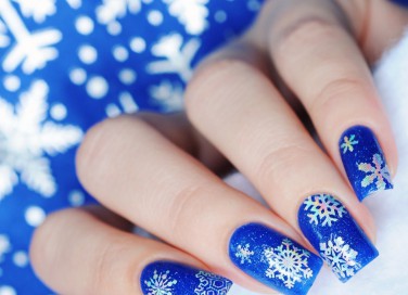 nail art, inverno, decorazione unghie