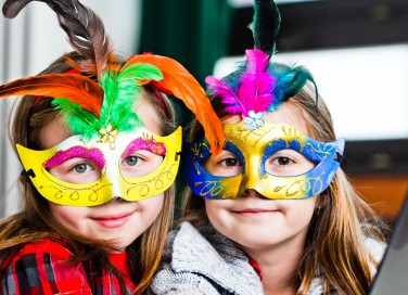 maschere di Carnevale, bambini, lavoretti