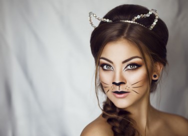 trucco, gatto, Carnevale