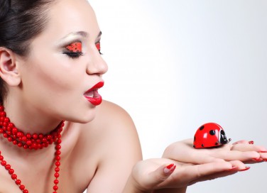 trucco, carnevale, coccinella