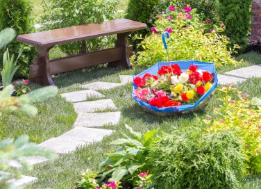 bordure aiuole fai da te, bordure giardino fai da te