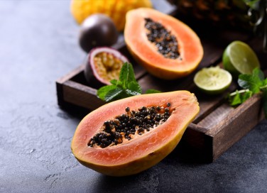 papaya, pulizia, taglio