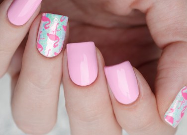 nail art, fenicottero, decorazione unghie