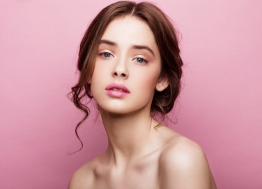 trucco semplice, rosa, make-up giorno