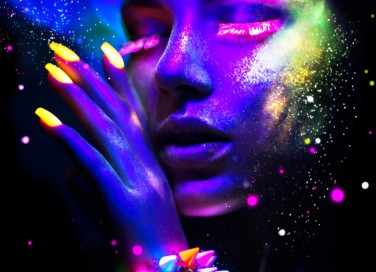 nail art, fluo, decorazione unghie