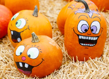 come decorare zucca, zucca decorata idee, decorazioni zucche