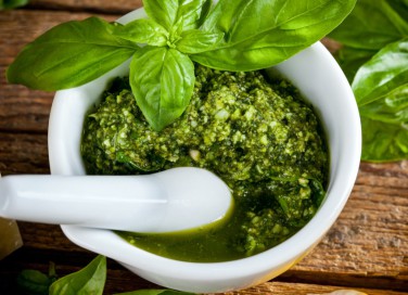 pesto genovese, basilico, senza aglio