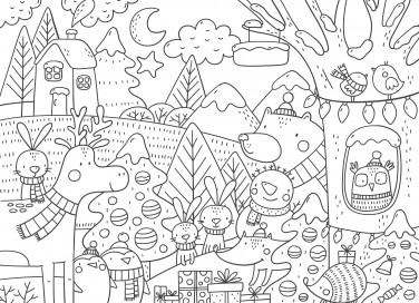 disegni natalizi da colorare, disegni natale da colorare