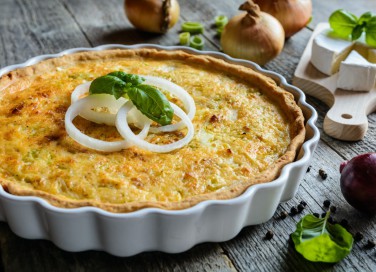 torta salata francese, cipolle, quiche lorraine originale