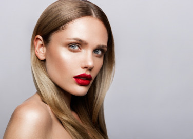 trucco, labbra, occhi