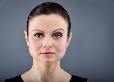 trucco, viso, quadrato