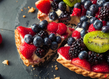 crostata, frutta, crema