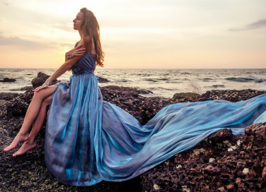 matrimonio, sera, spiaggia