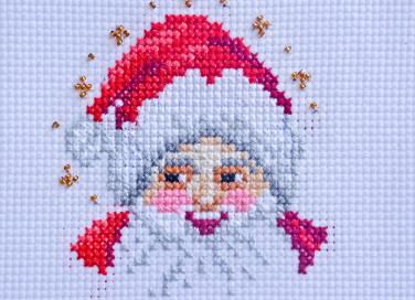 punto croce babbo natale, punto croce natale
