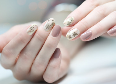 nail art, color carne, pesca