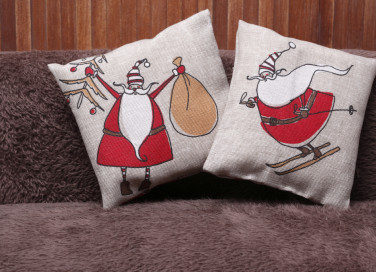 cuscini natalizi fai da te, cuscini natale fai da te, cuscini decoupage