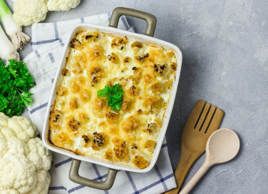 cavolfiore al forno, gratin, senza besciamella