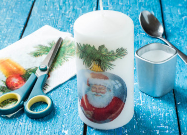 candele natale fai da te, candele natalizie fai da te