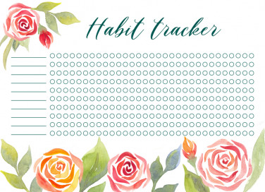 tracker abitudini da stampare gratis, tracker abitudini