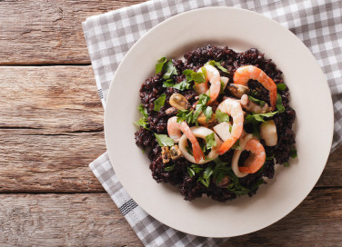 insalata riso venere, gamberetti, come farla