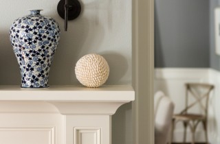 Vaso con effetti a rilievo