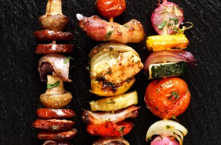 Spiedini di cipolline