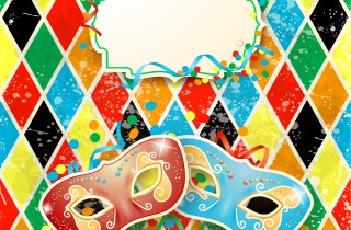 Decoupage di carnevale: il vassoio Arlecchino per portare la festa in tavola