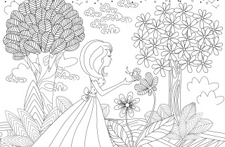 Disegno paesaggio primaverile da colorare: 7 immagini gratis da incanto