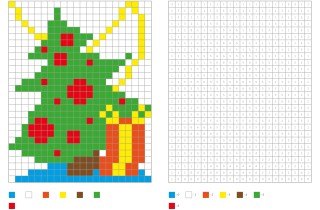 Coding natalizio bambini: 7 schede gratis per la pixel art di Natale