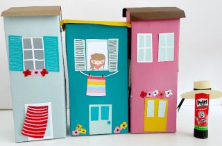 Come realizzare casette coloratissime con i cartoni del latte