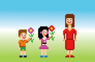 Pixel art festa della mamma: 7 schemi gratis