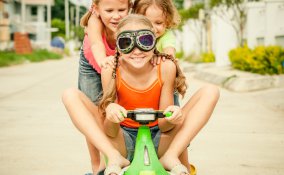 bambini, vacanza, divertimento, convivenza