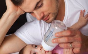 neonato con papà