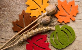 foglie, decorazioni, colori, autunno, segnaposto, centrotavola, ghirlanda