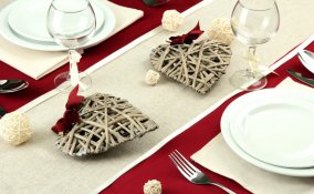 san valentino, mise en place, tavola