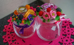 decorare vasetti vetro, decorare barattoli vetro