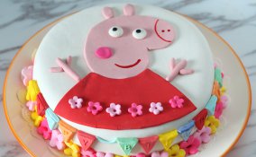 torta peppa pig pasta di zucchero, peppa pig pasta di zucchero