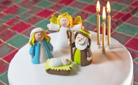 torte natale pasta di zucchero, decorazioni natale pasta di zucchero