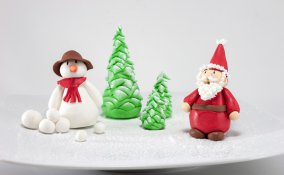 albero di natale pasta di zucchero, albero pasta di zucchero