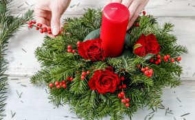 centrotavola, Natale, bacche